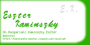 eszter kaminszky business card